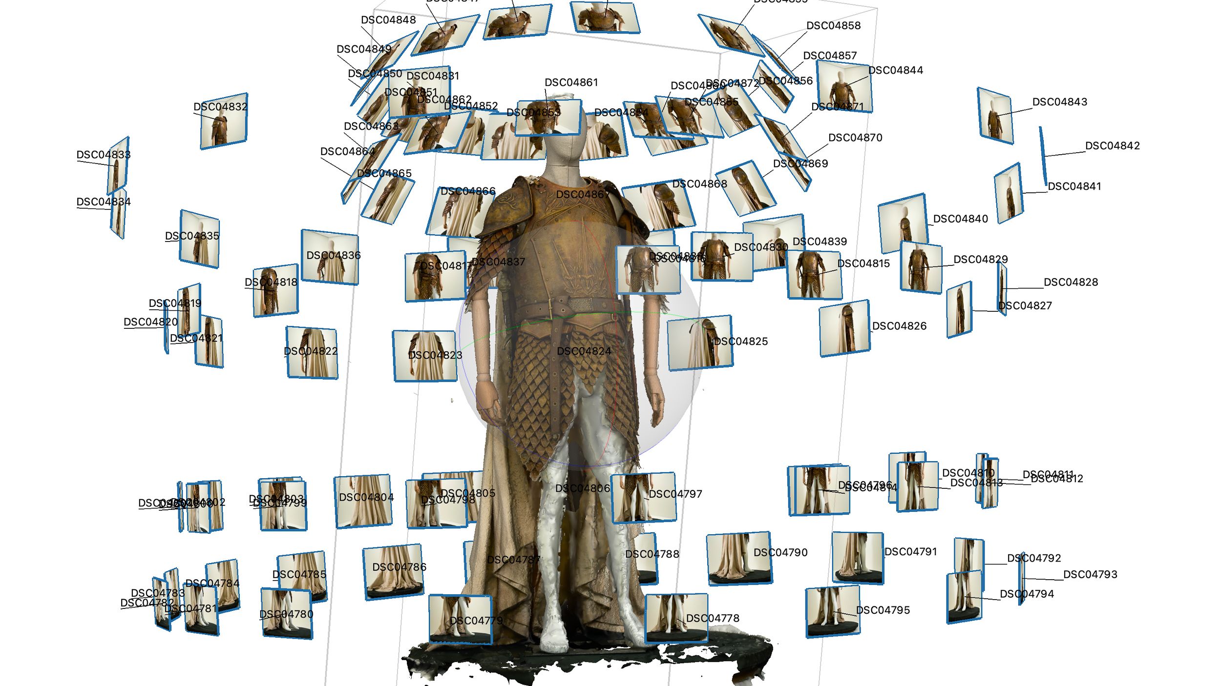 Photogrammetry assembly image created for the Game of Thrones Studio Tour